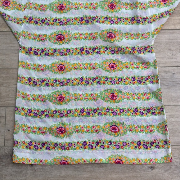 Vintage 70s Kaftan Lord & Taylor Maxi Dress Coverup Mumu Hippie Flower Child - Picture 10 of 16